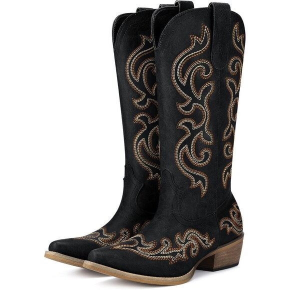 ⭐ HISEA Rollda Women's Cowboy BootsSnip Toe Western Cowgirl Boots